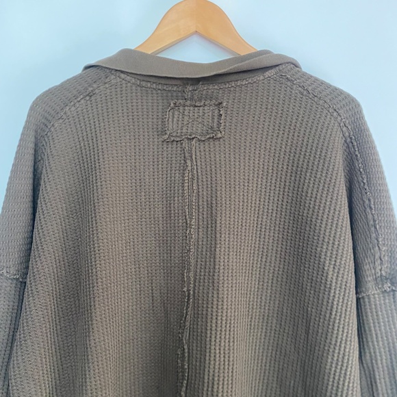 Free People L Travis Waffle Knit Tunic Top - Picture 11 of 14